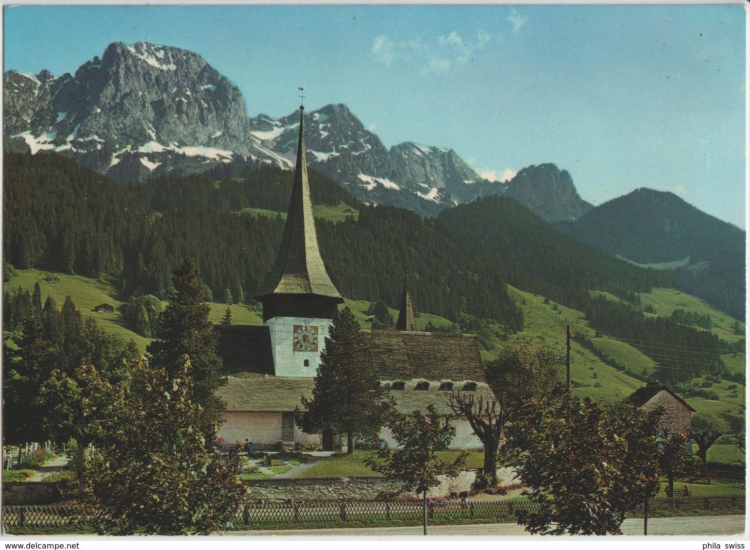 Rougemont (Alpes Vaudoises) L'Eglise Et Le Rübli (Videmanette) - Photoglob - Other & Unclassified