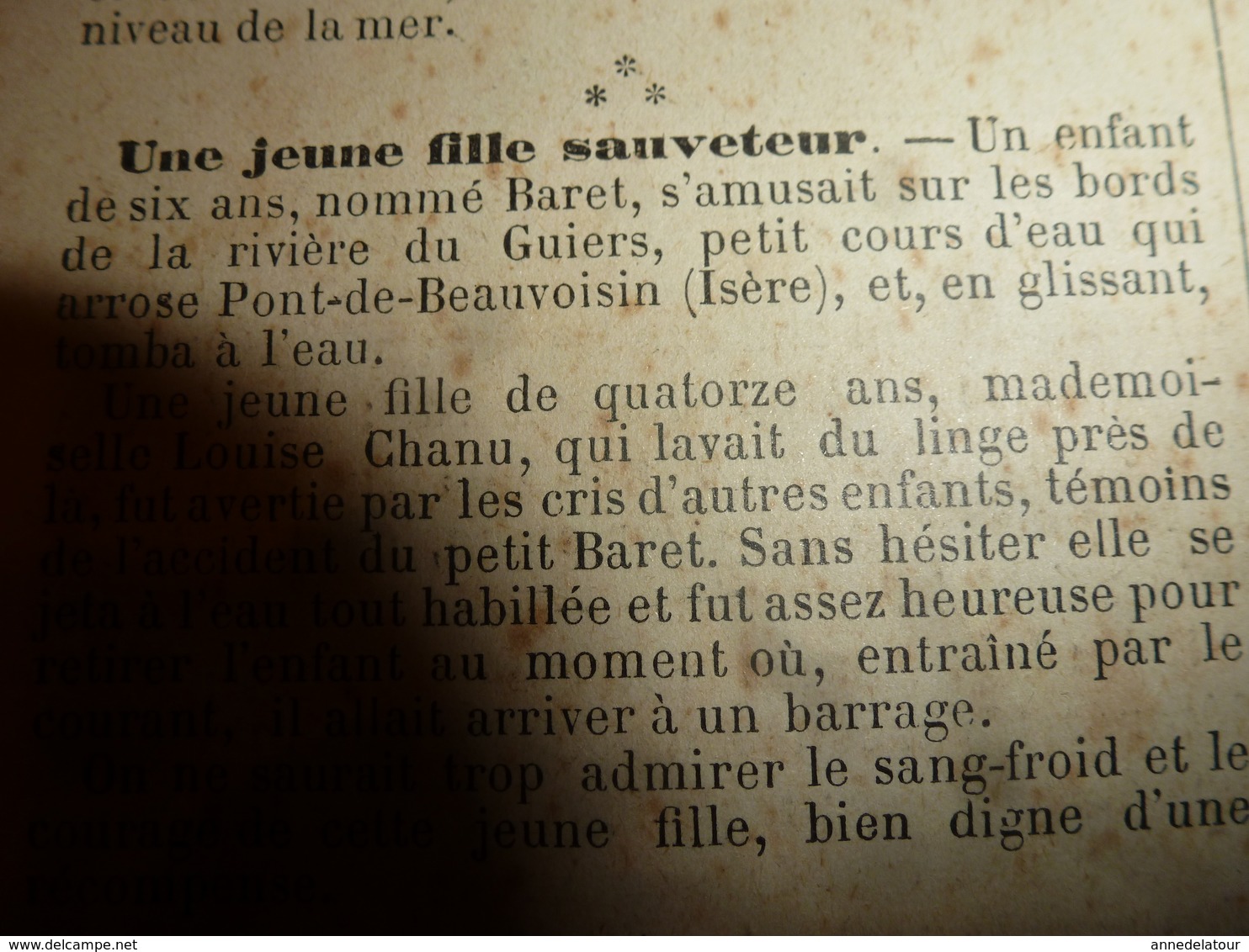 1890 Le Petit Français Illustré ----> Louise Chanu Sauve Le Petit  Baret Tombé Dans Le Giers à Pont-de-Beauvoisin;etc - 1850 - 1899