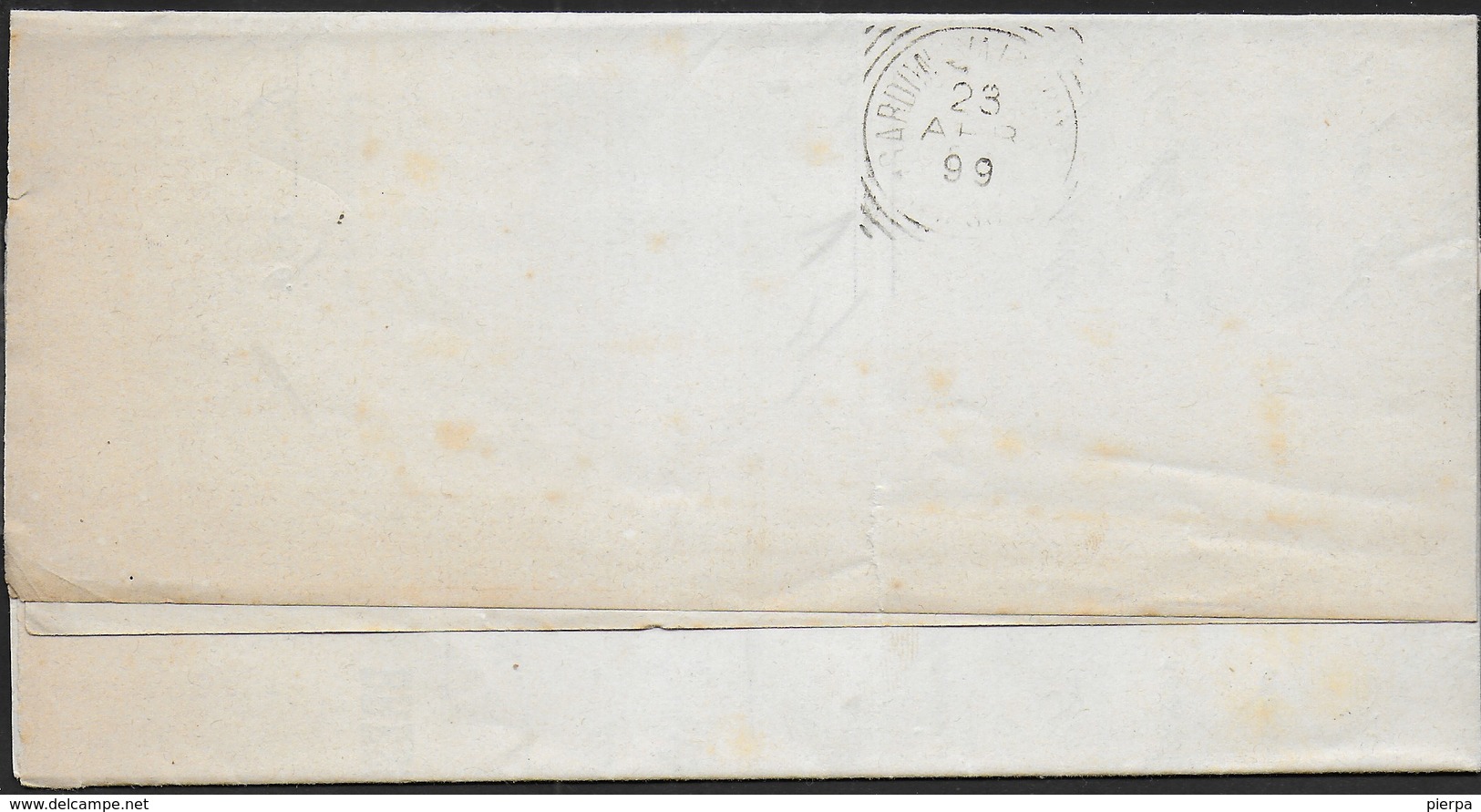 STORIA  POSTALE REGNO - PIEGO DA BRESCIA 23.04.1899 PER GARDONE V. T. - Storia Postale