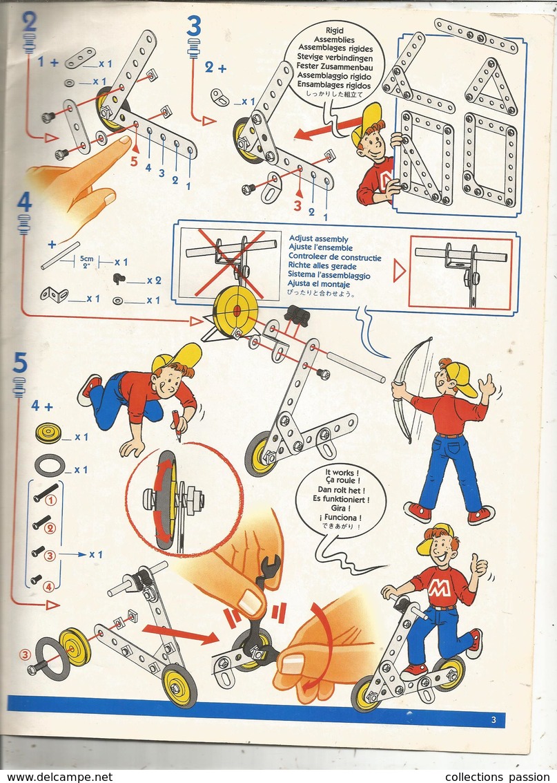 Catalogue MECCANO ,  MANUEL D'INITIATION, 11 Pages , 4 Scans , Frais Fr 1.95 E - Meccano