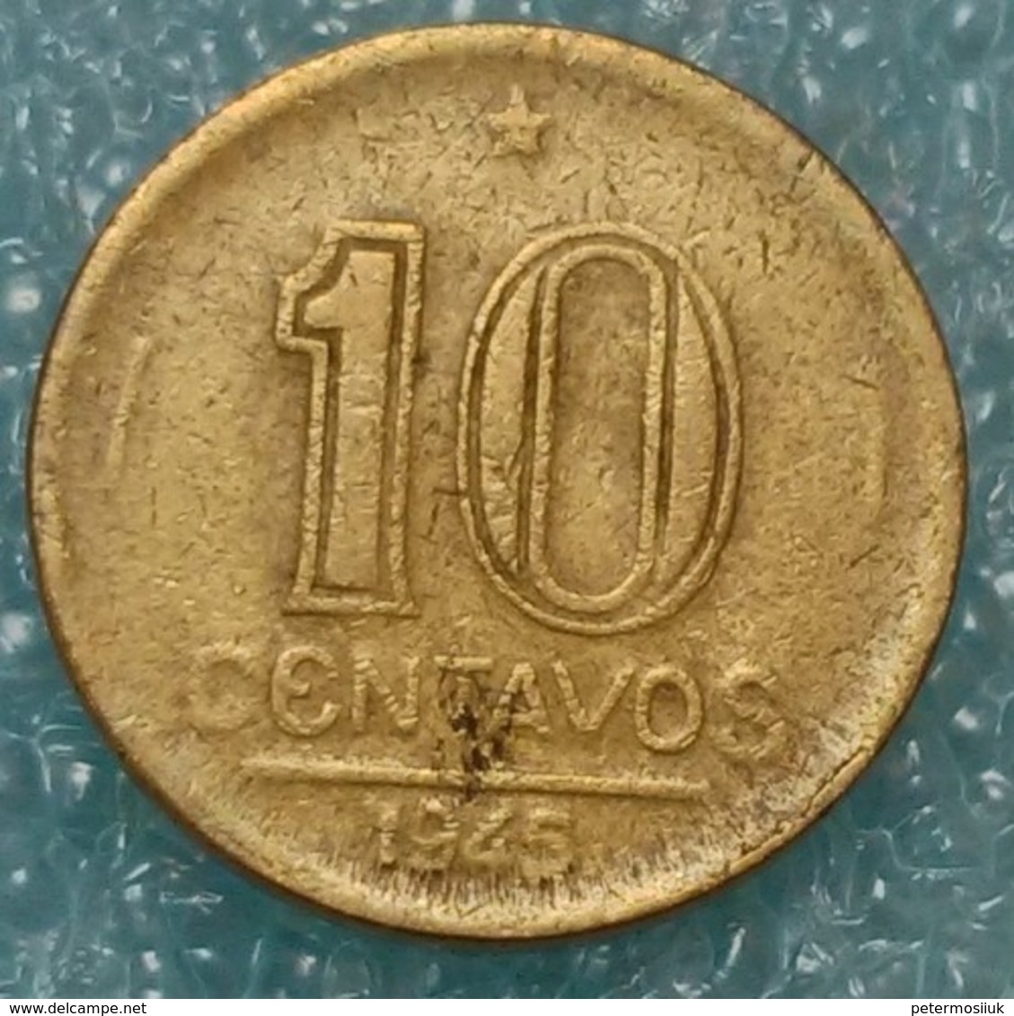 Brazil 10 Centavos, 1945 Getúlio Vargas -0533 - Brésil