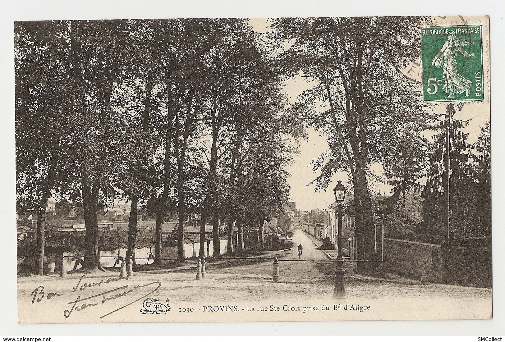 77 Provins, La Rue Sainte Croix Prise Du Boulevard D'Aligre (A2p64) - Provins