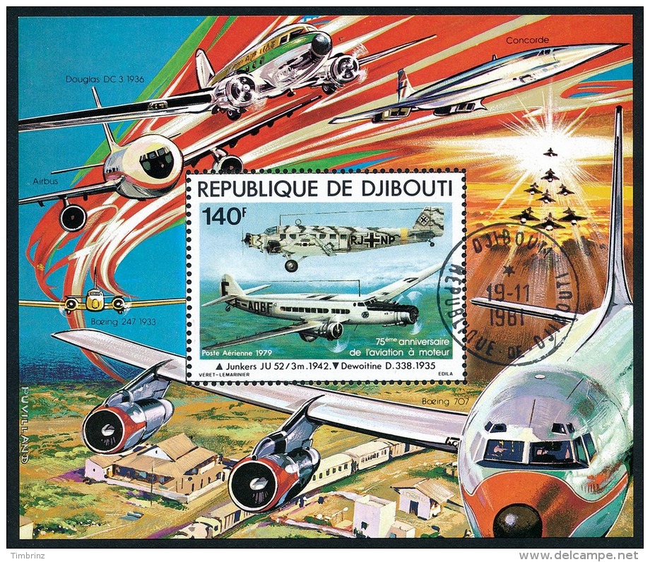 DJIBOUTI 1979 - Bloc Spécial PA 130 Obl.   ..Réf.DIV20142 - Djibouti (1977-...)