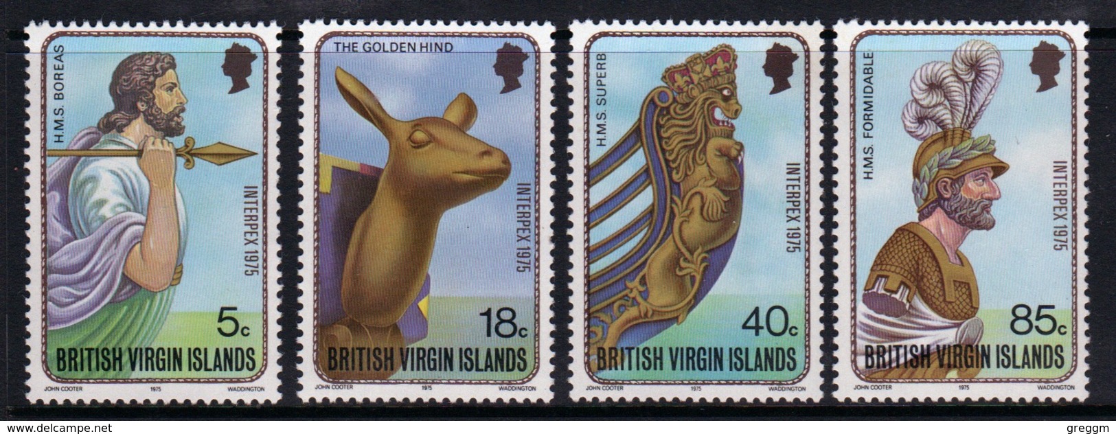 British Virgin Islands Set Of Stamps To Celebrate The Interpex 1975 Stamp Exhibition. - British Virgin Islands