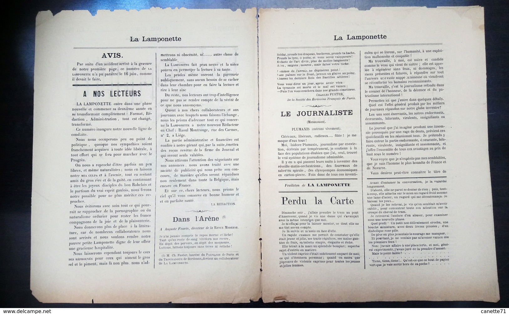 La Lamponette N°26 - 23 Juin 1882 - 1850 - 1899