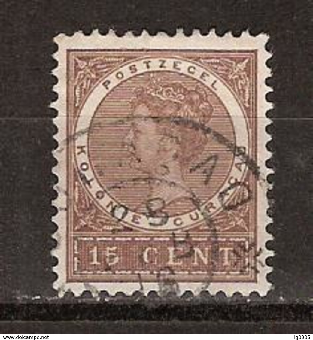 Nederlandse Antillen Curacao 37 Used ; Queen Koningin Reine Reina Wilhelmina 1903 - Curacao, Netherlands Antilles, Aruba