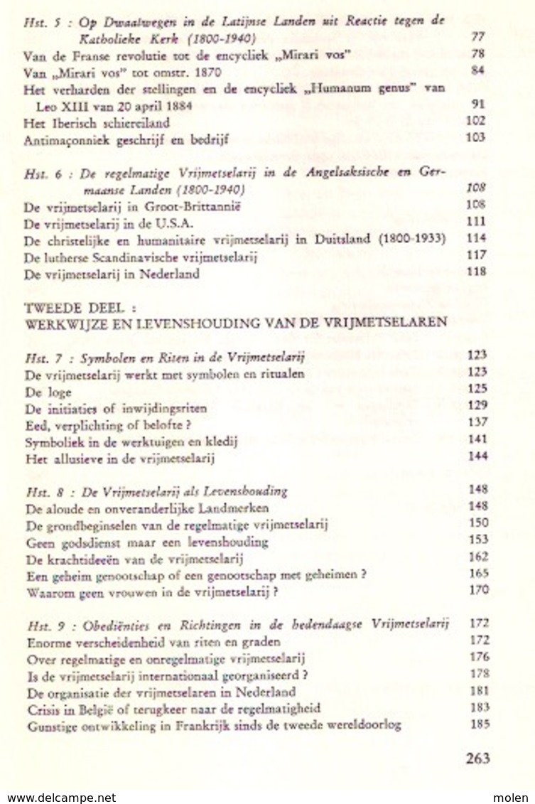 VRIJMETSELARIJ 1717/1967 264blz ©1967 M Dierickx Loge Vrijmetselaar VRIJMETSELAARS VRIJMETSELAREN MACONNERIE Macon Z702 - Histoire