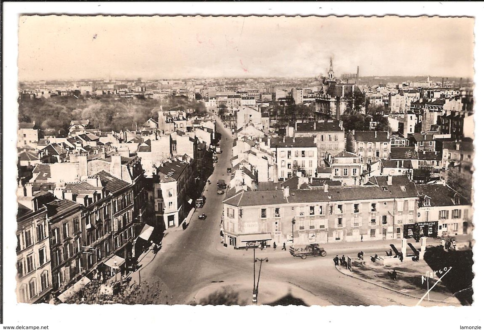 IVRY Sur SEINE. Cpsm N&B  - Vue Panoramique.   (scans Recto-verso) - Ivry Sur Seine