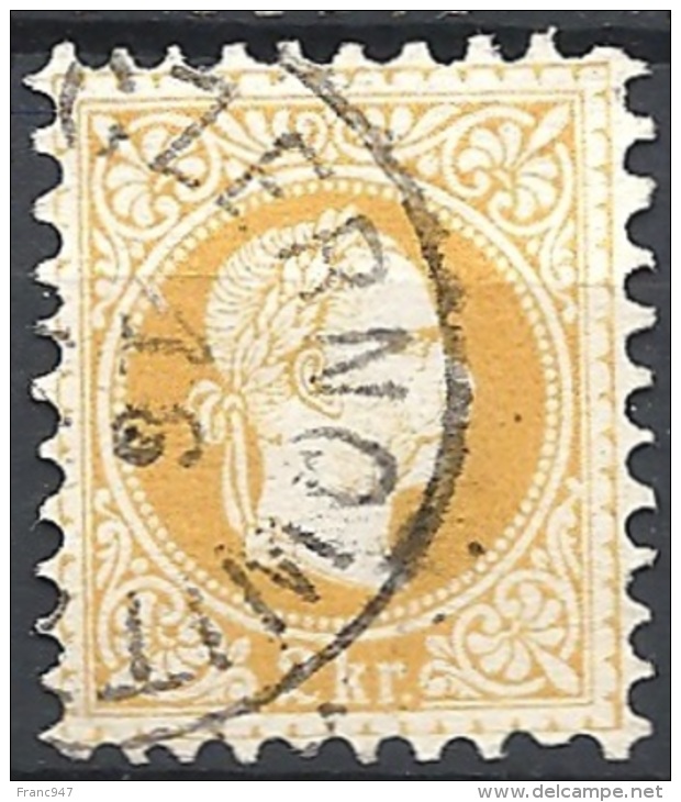 Austria, 1874 Effigie Di F. Giuseppe I, 2k Giallo, Stampa Fine D.9&frac12; #  Michel 35IA - Scott 34 - Unificato 32I USA - Usados