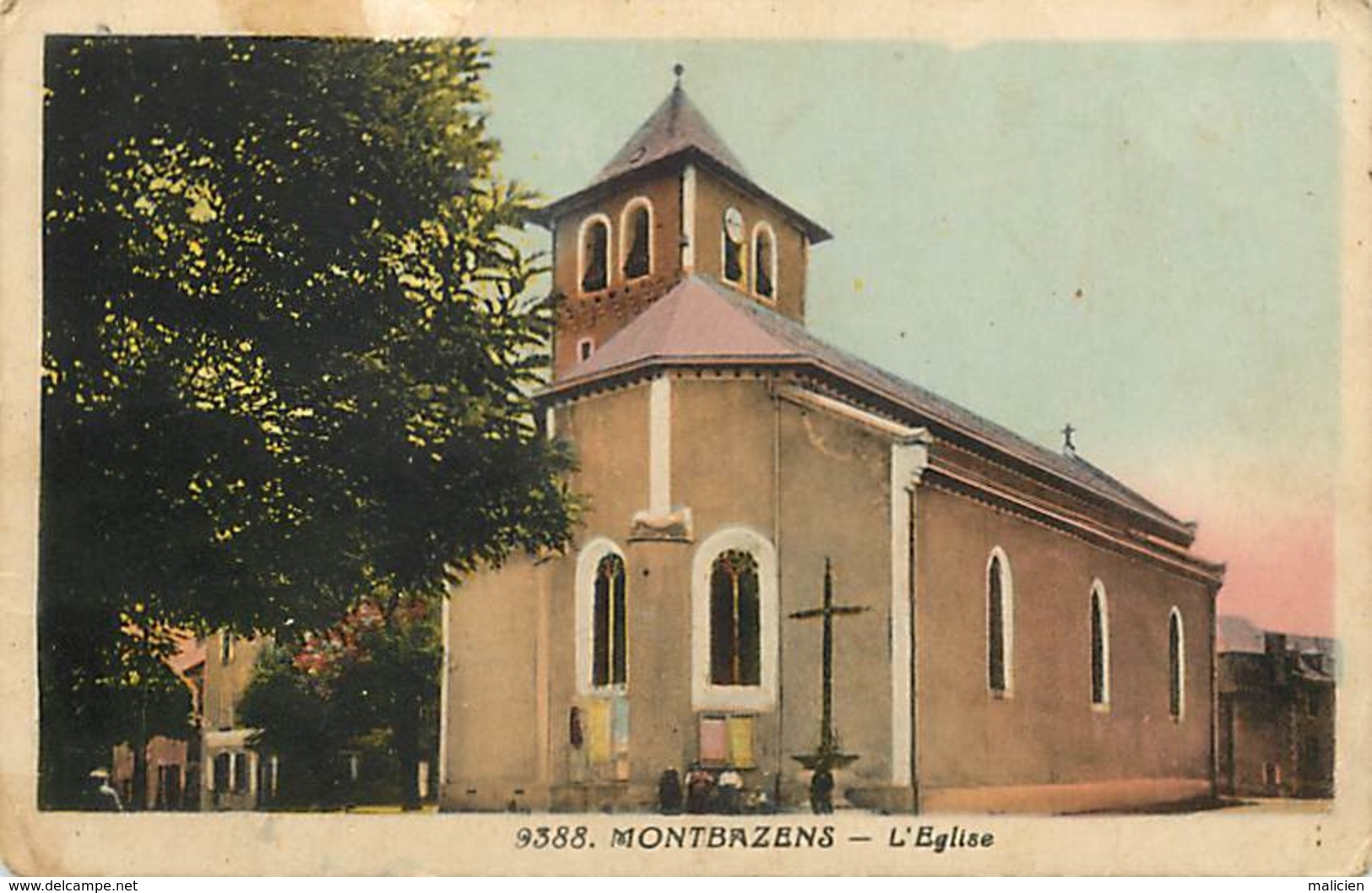 -dpts Div.-ref-AB405- Aveyron - Montbazens - L Eglise - Edit. Riviere Bureau - Pons - N° 9388 - - Montbazens