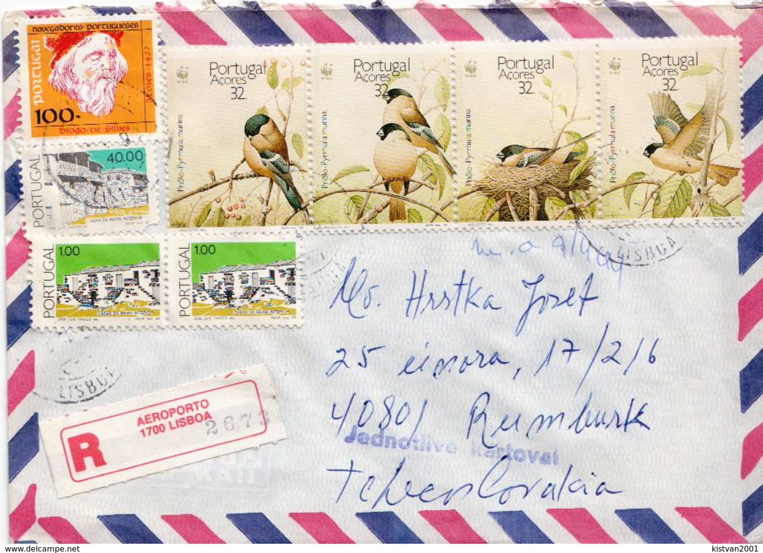 Postal History Cover: Portugal / Azores R Cover With Birds Set - Other & Unclassified