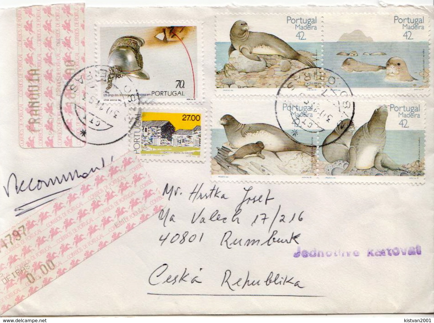 Postal History Cover: Portugal / Madeira R Cover With Seals Set - Other & Unclassified