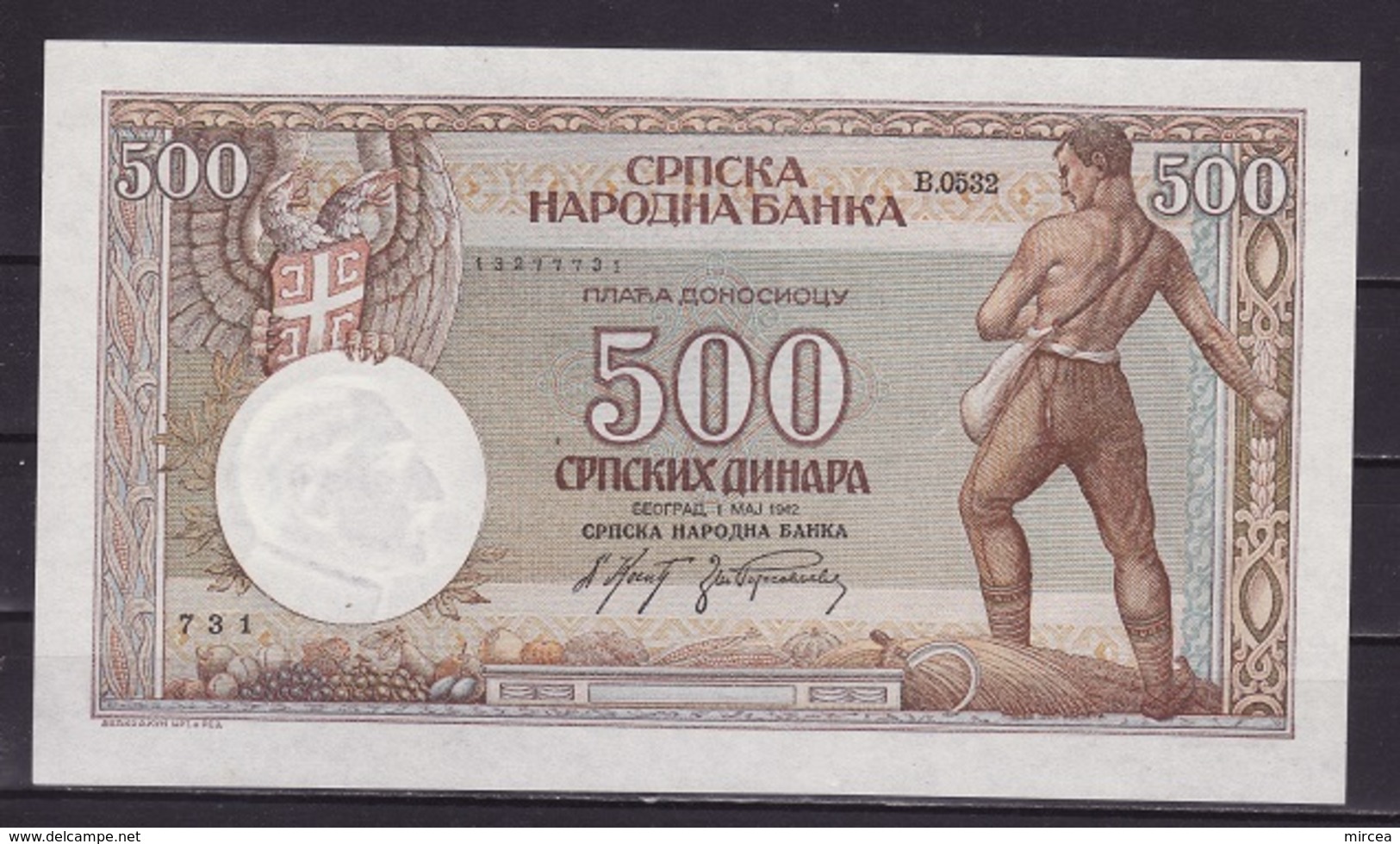 Serbie 1942 - 500 Din. UNC(d) - Serbia