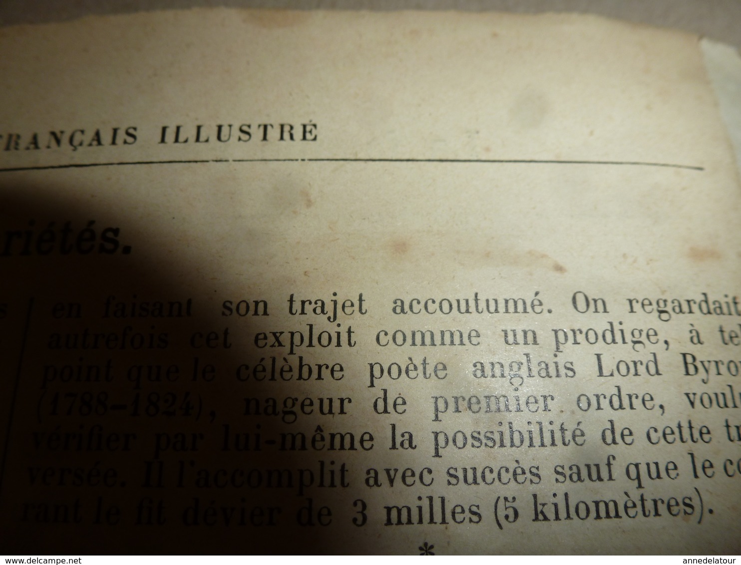 1890 Le Petit Français illustré : L'autruche-monture;Un américain trav. la Manche à nage de Boulogne à Folkestonne ; etc