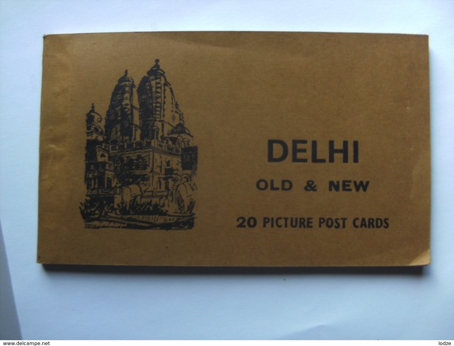 India Delhi Book With 20 Picture Post Cards Old And New - India