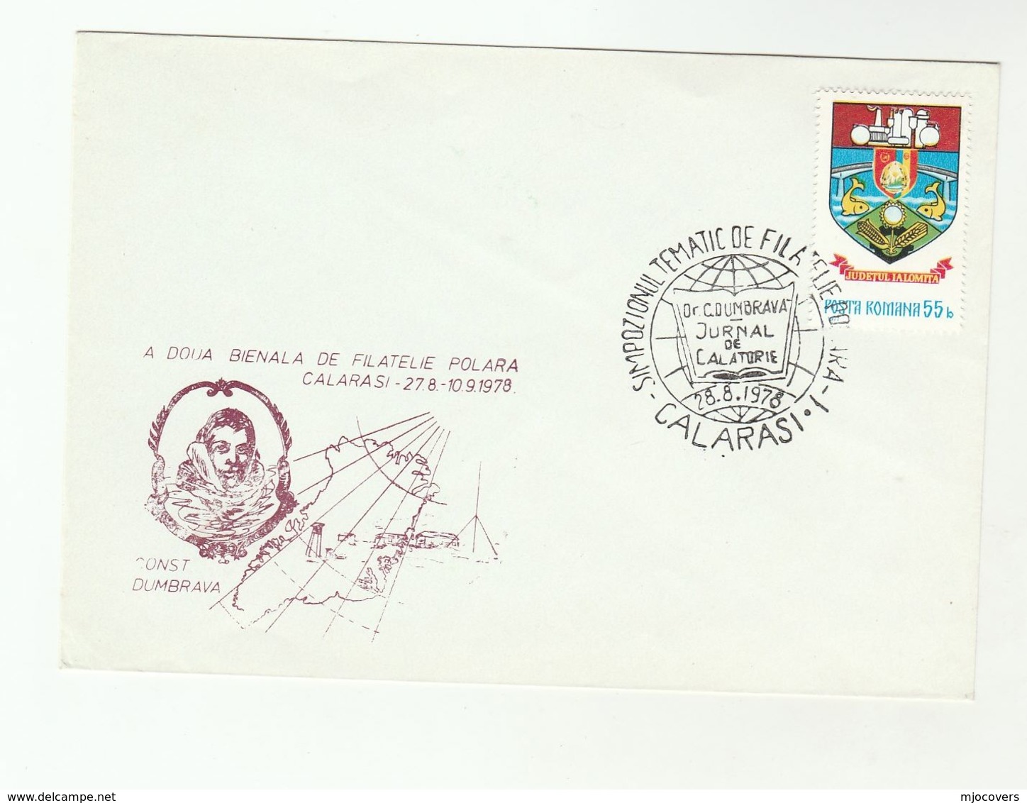 1978 DUMBRAVA POLAR Meteorology EXPEDITION  Anniv EVENT COVER  ROMANIA Stamps  Greenland Arctic Explorer - Polarforscher & Promis