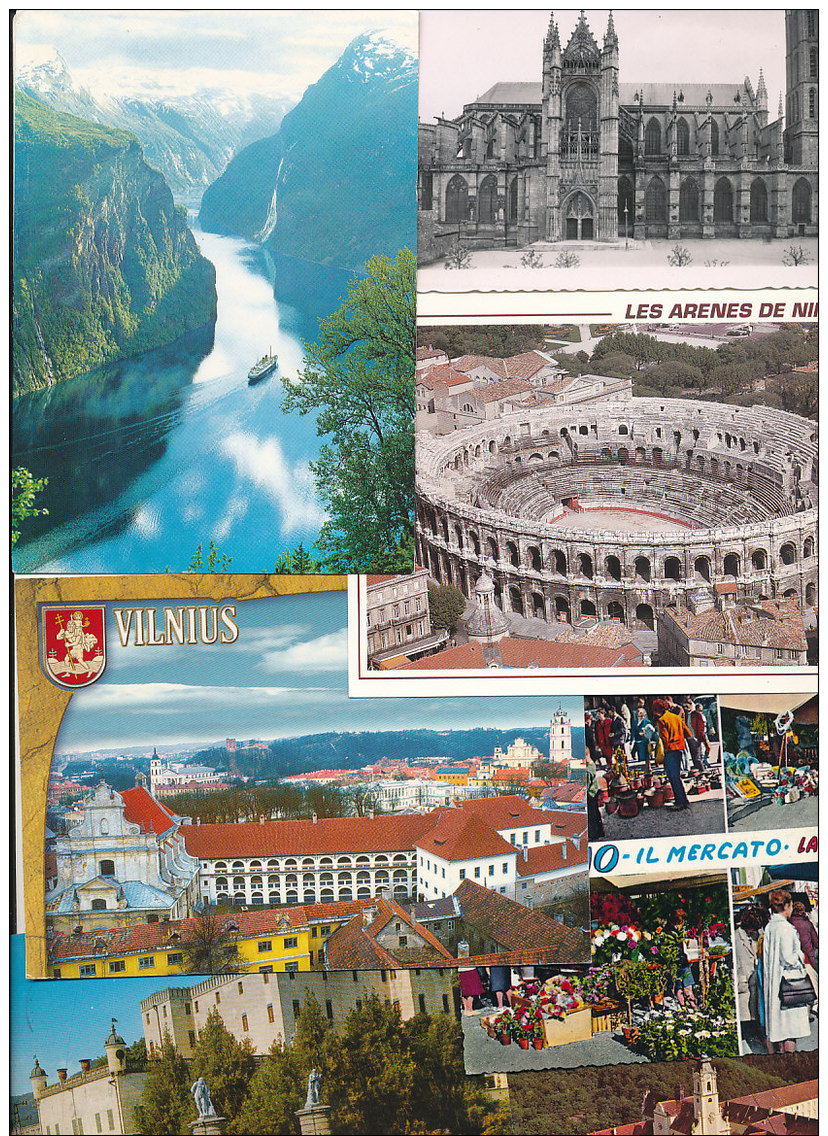 3.615 Gramm (netto) Ansichtskarten Aus Europa (Lot48) - 500 Postcards Min.