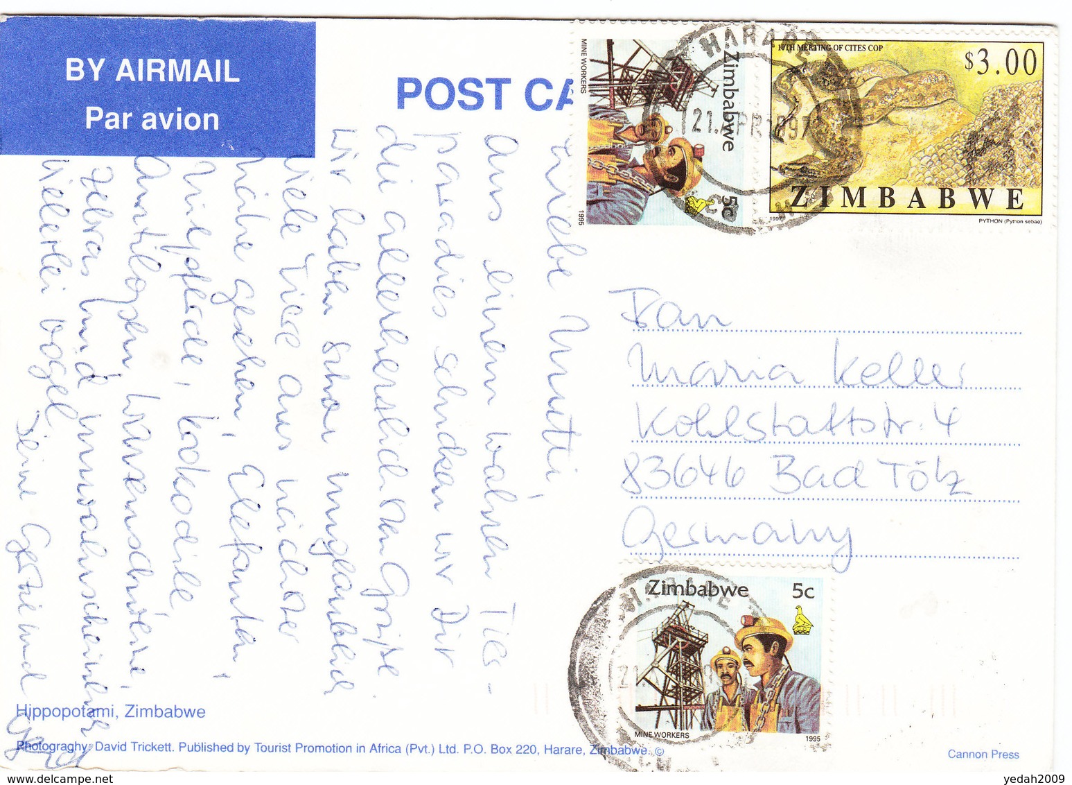 ZIMBABWE COVER 1997 - Zimbabwe (1980-...)