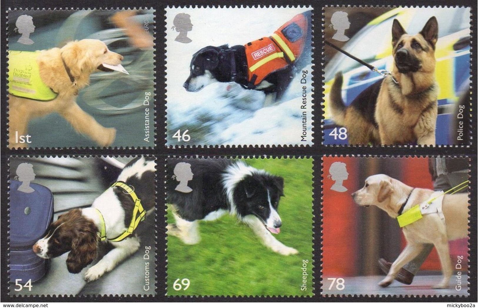 GB 2008 WORKING DOGS SET MNH - Neufs