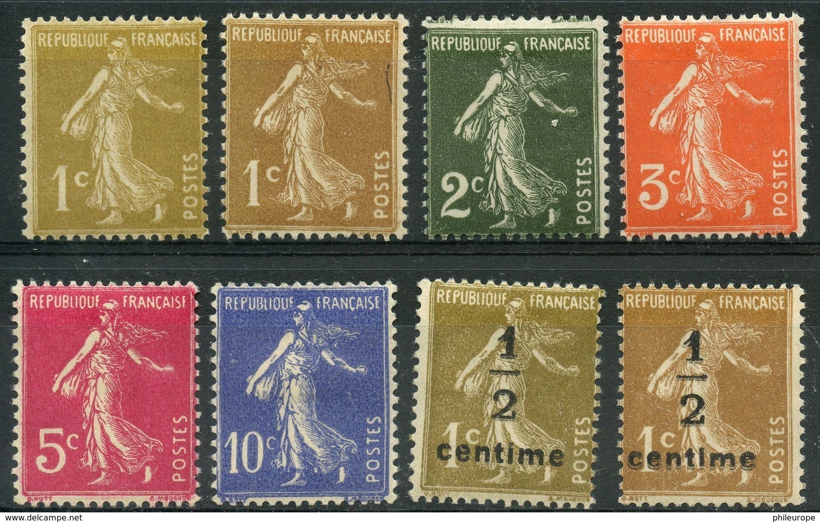 France (1932) N 277A à 279B ** (Luxe) - Neufs