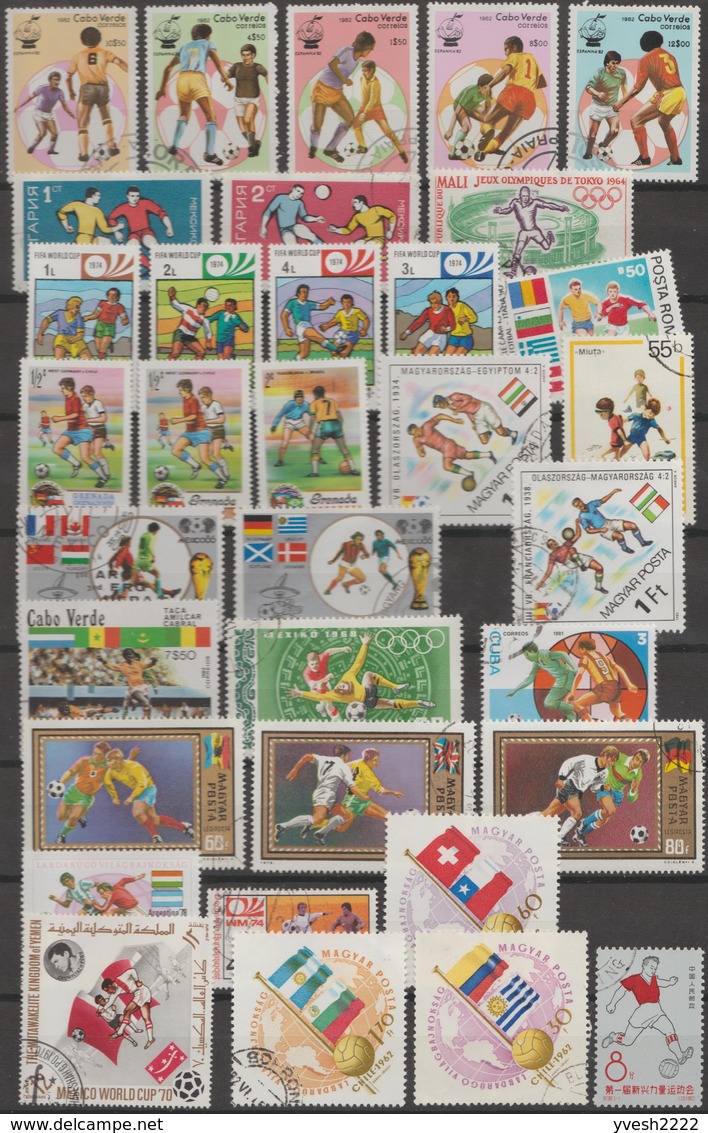 Football Et Sports, Petit Lot De Timbres Oblitérés. 14 Scans - Gebruikt