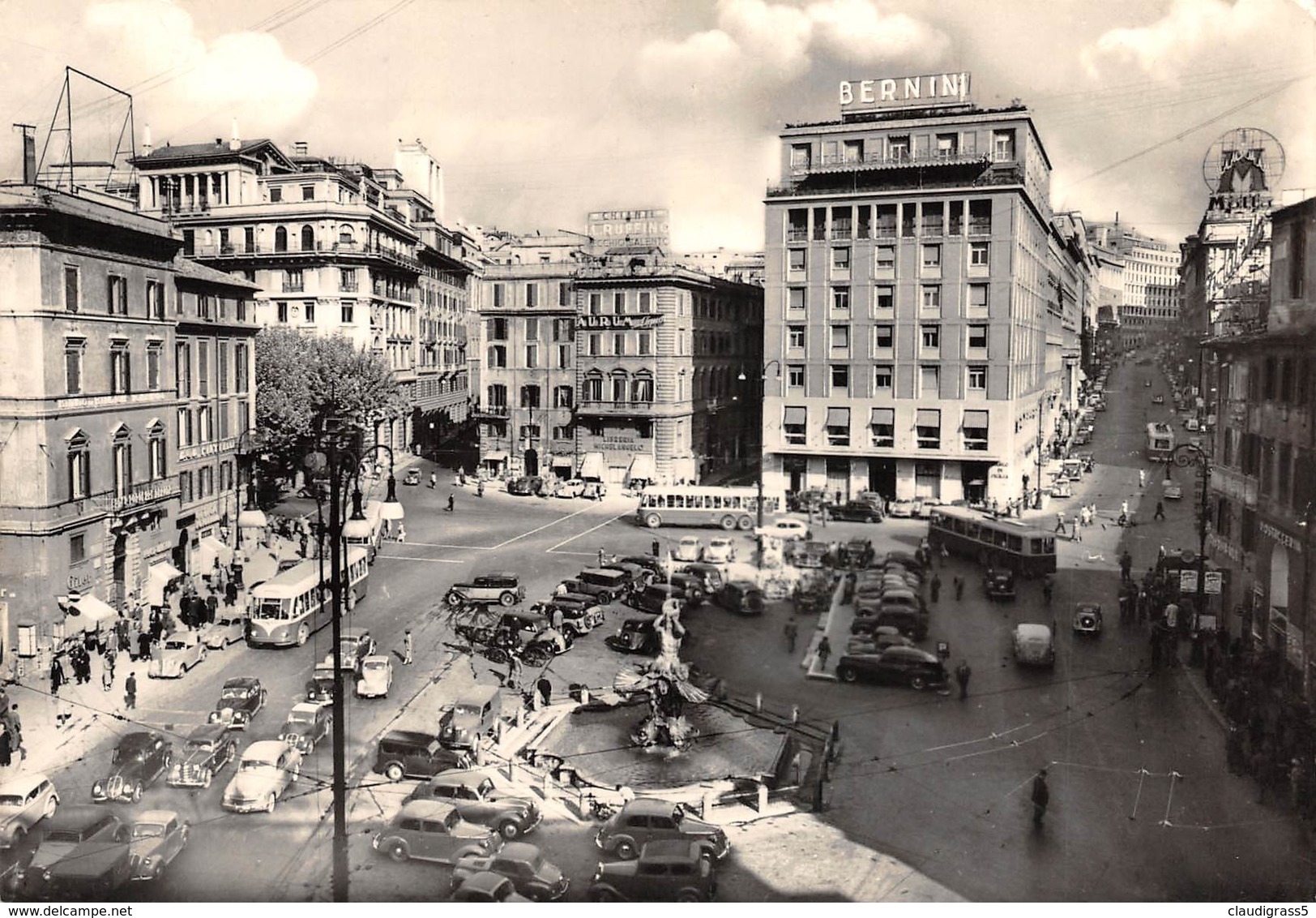 0088 " ROMA - HOTEL BERNINI "  - CART. ORIG.  NON SPED. - Cafés, Hôtels & Restaurants