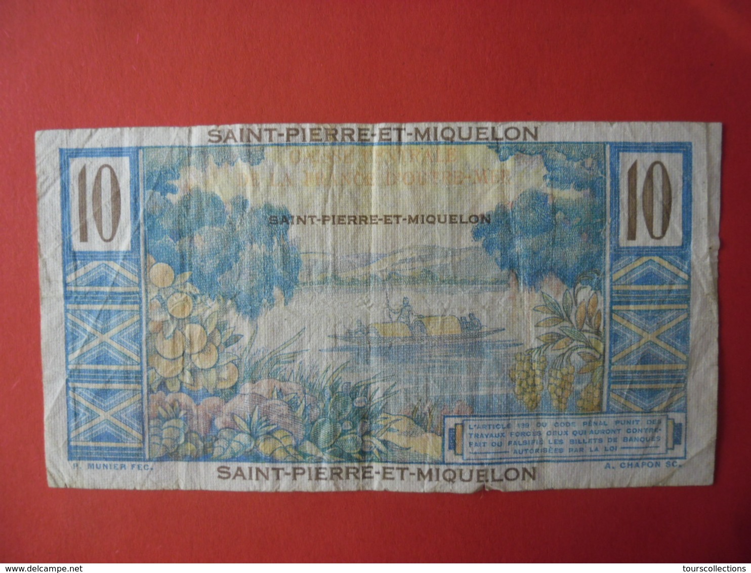 Billet Saint-Pierre-et-Miquelon, 10 Francs, Undated (1950-1960), TB, KM:23 - COLBERT - Autres & Non Classés