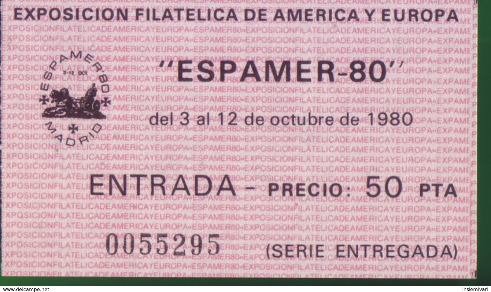 Spagna ESPAMER-1980 TIMBRO ESPOSIZIONE TICKET+3. - Altri & Non Classificati