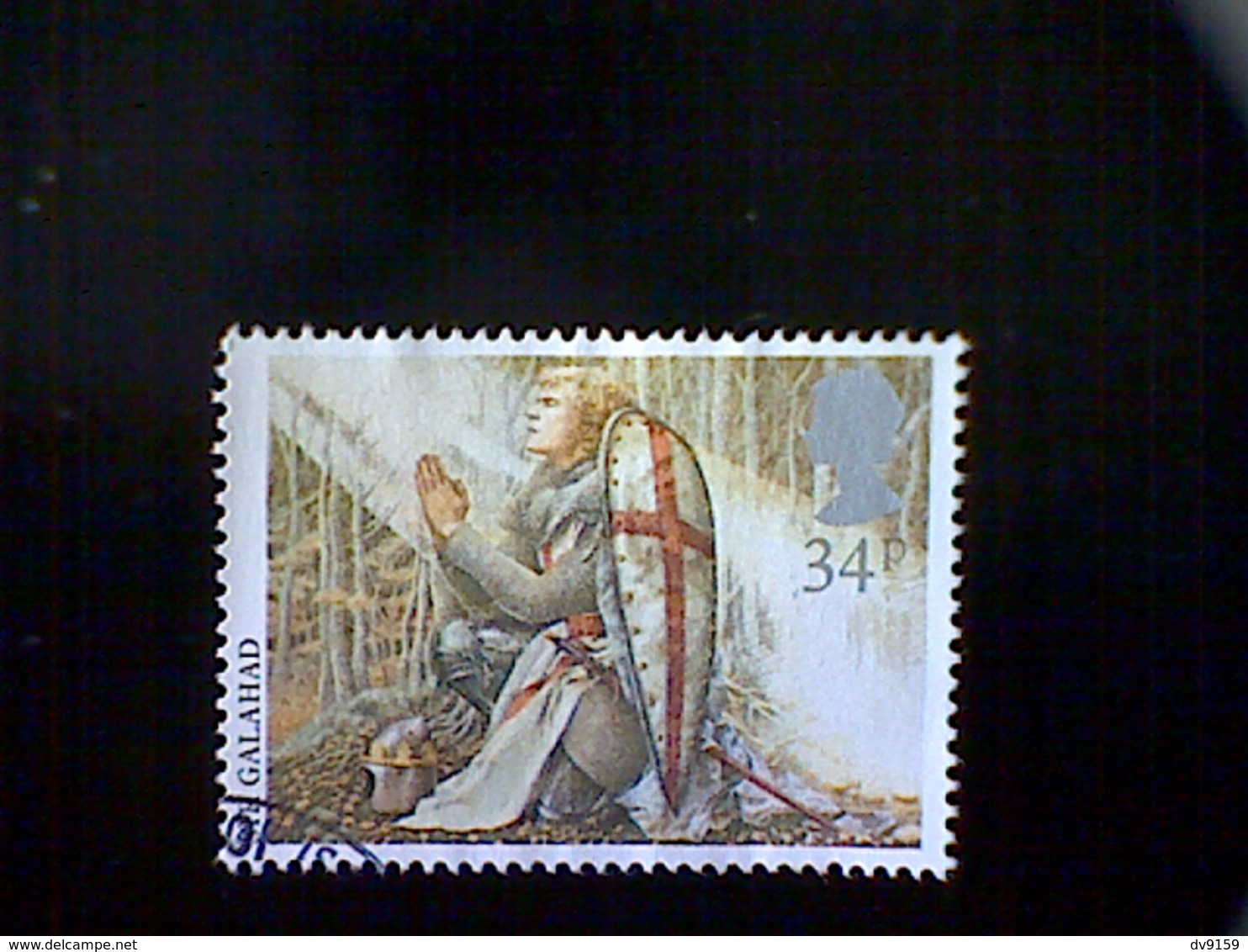 Great Britain, Scott #1118, Used (o), 1985, Arthurian Legends: Sir Galahad At Prayer, 34p - Oblitérés