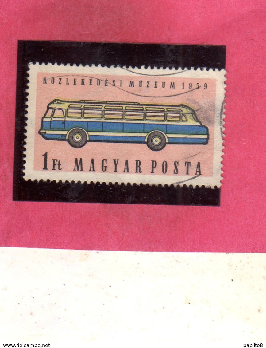 HUNGARY UNGHERIA MAGYAR 1959 ICARUS BUS 1fo USATO USED OBLITERE - Gebraucht