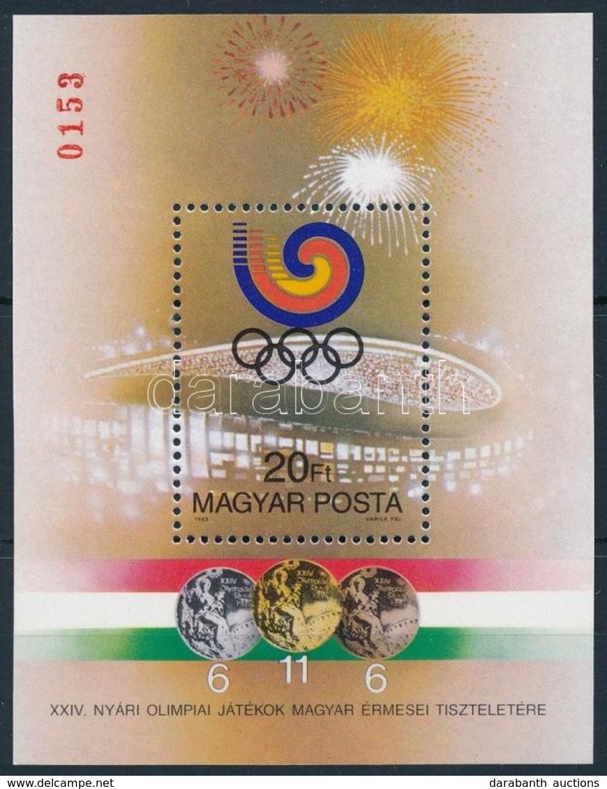 ** 1988 Szöuli Olimpiai érmesek Ajándék Blokk (15.000) / Present Of The Post - Autres & Non Classés