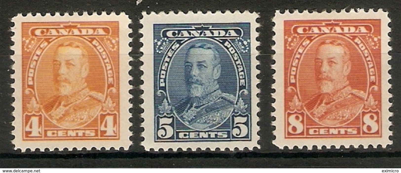 CANADA 1935 4c, 5c,8c SG 344/346 MOUNTED MINT Cat £11.25 - Ungebraucht