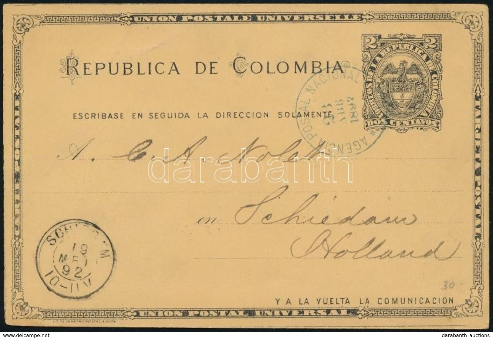 Kolumbia 1892 - Otros & Sin Clasificación