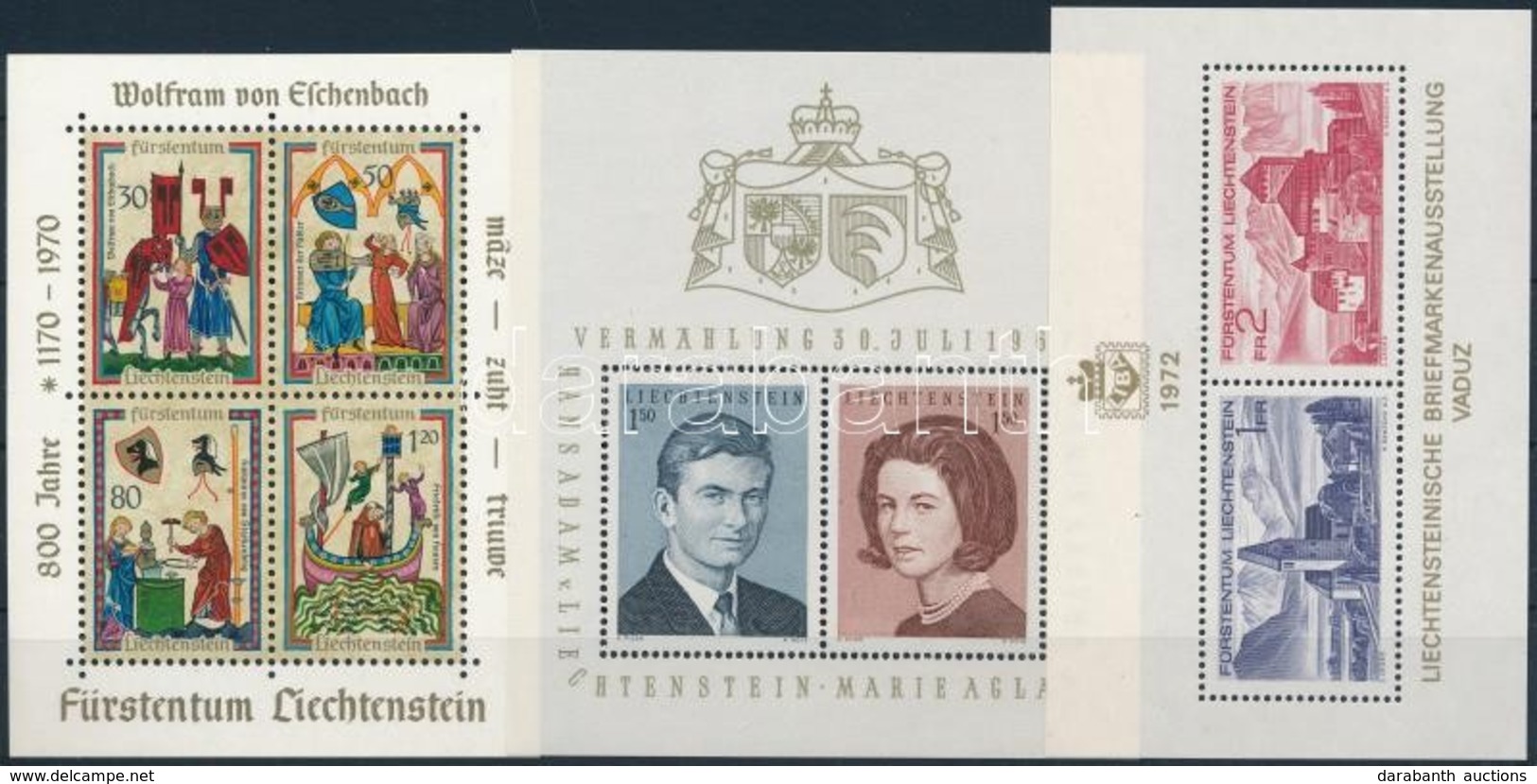 ** Liechtenstein 1967-1970 3 Db Klf Blokk - Autres & Non Classés