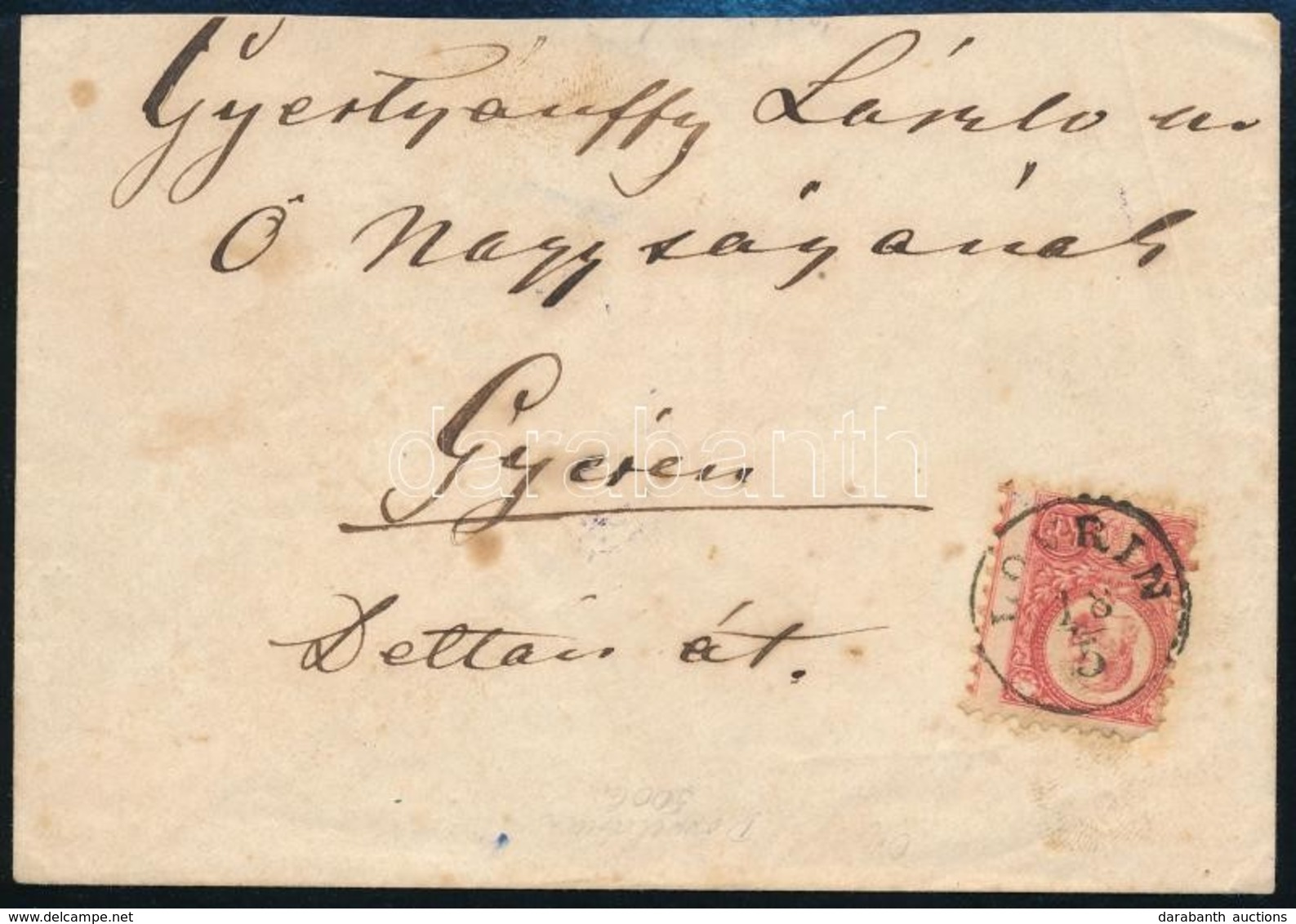 1872 3kr Levélen 'LOVRIN' - Other & Unclassified