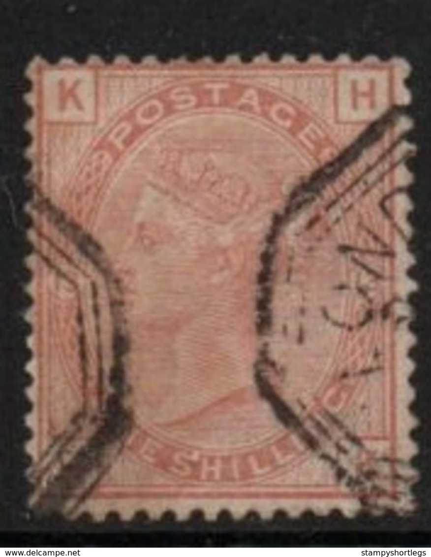 GB Victoria Surface Printed One Shilling Brown Plate 13 Good Used - Used Stamps