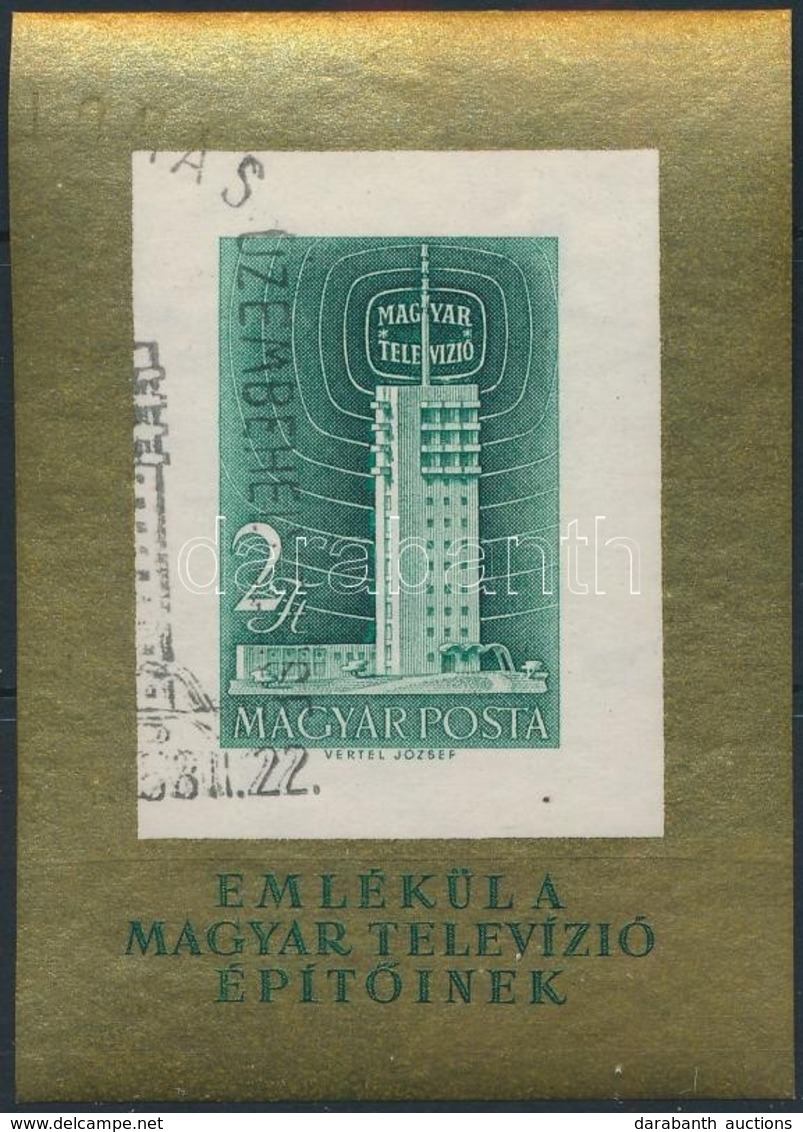 O 1958 Televízió Vágott Blokk (25.000) / Mi Bl 26 Imperforate Block - Otros & Sin Clasificación