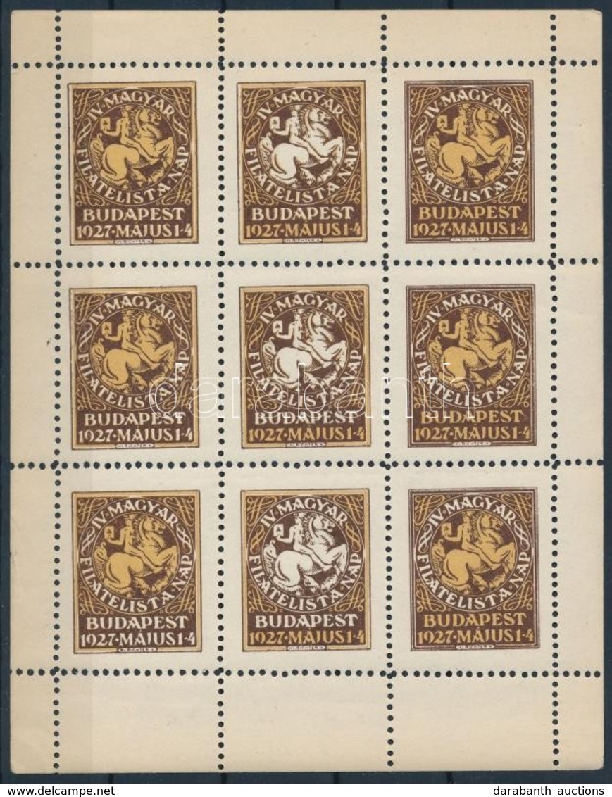 ** 1927/2aa IV. Magyar Filatelista Nap Emlékkisív (9.000) - Other & Unclassified