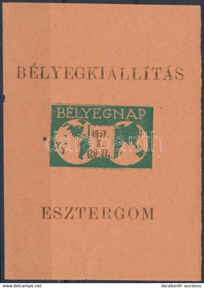 ** 1957/1b Esztergomi Bélyegnap Emlékív (3.500) - Other & Unclassified