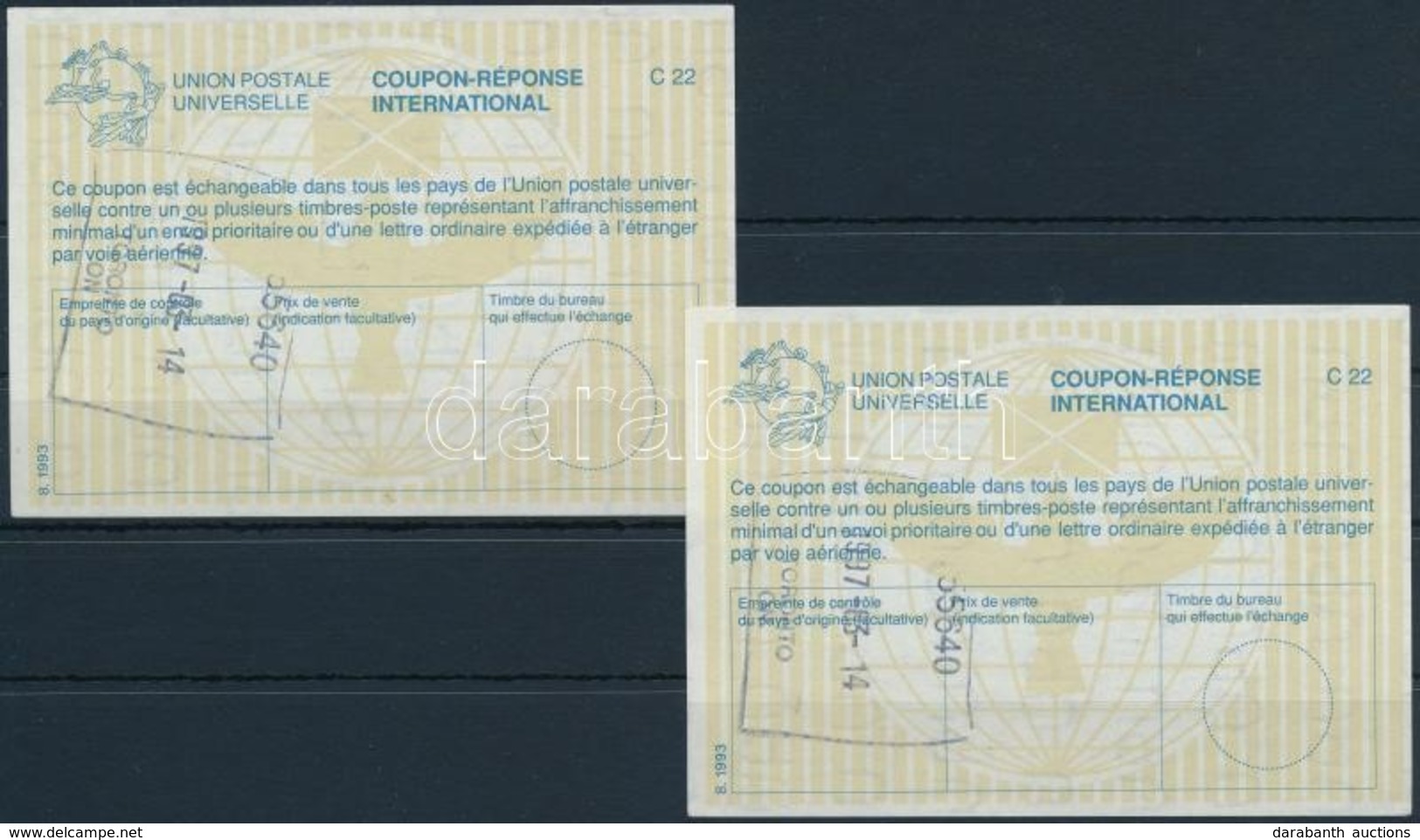 1997 2 Db Nemzetközi Válaszdíjszelvény /  2 International Reply Coupons - Autres & Non Classés