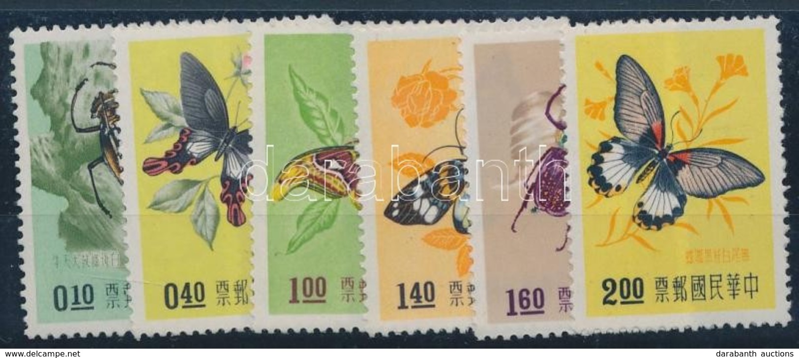 ** 1958 Rovarok, Lepkék Sor Mi 282-287 - Autres & Non Classés