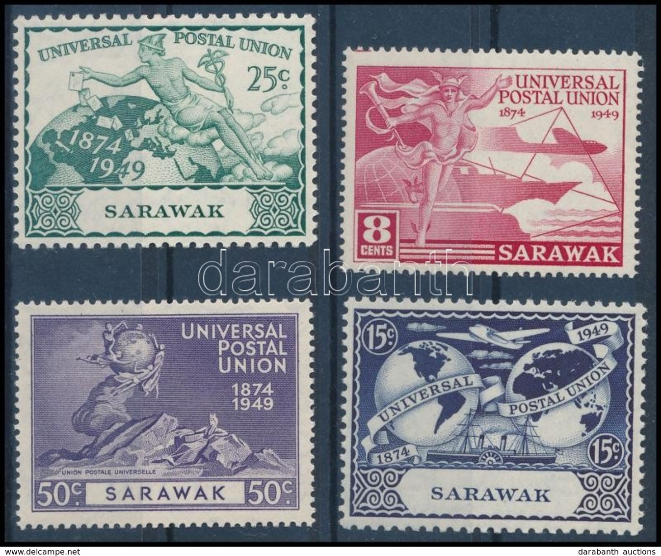 ** Sarawak 1949 75 éves Az UPU Sor Mi 167 - 170 - Other & Unclassified