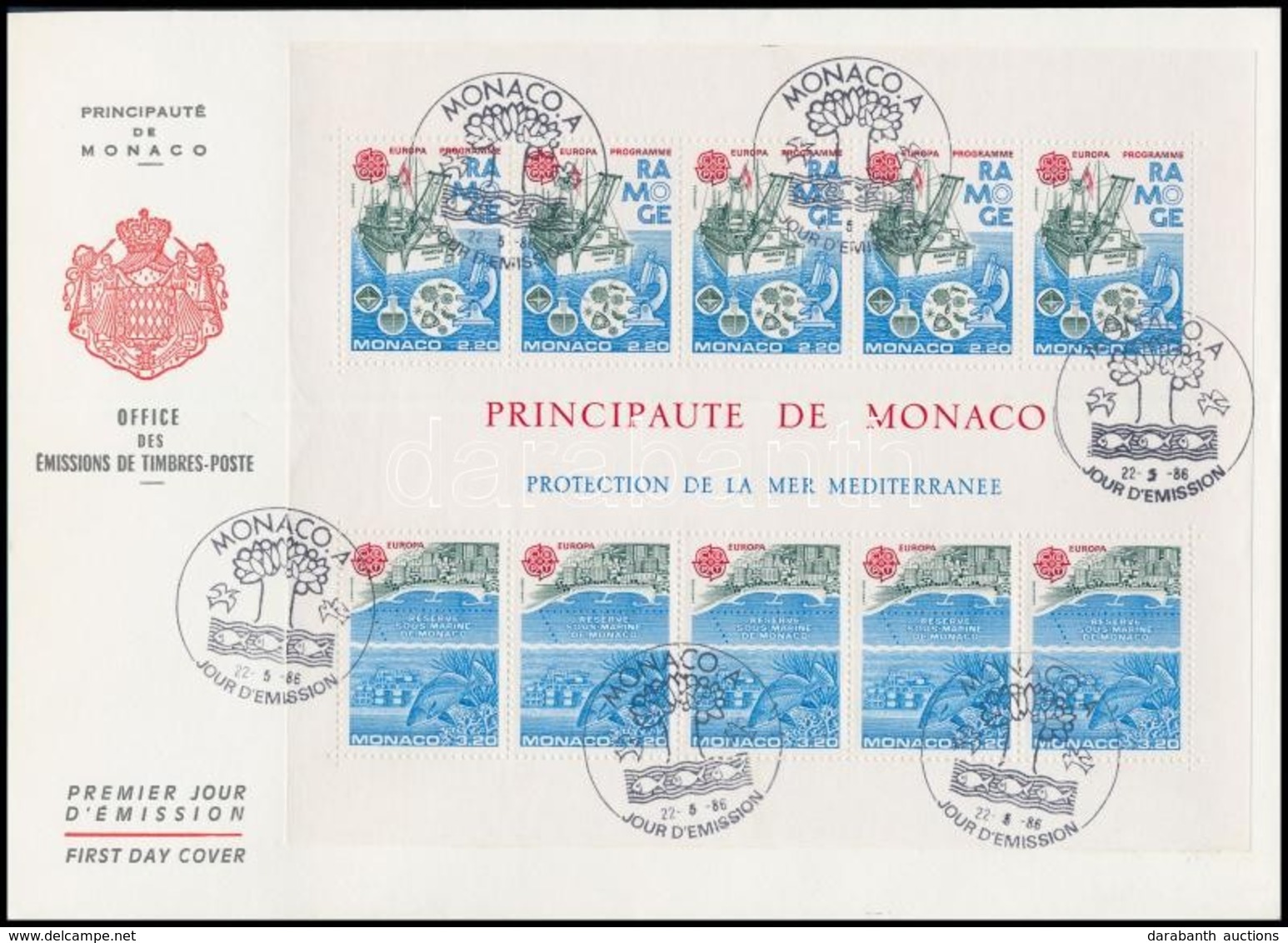 1986 Europa CEPT: Természetvédelem Blokk Mi 32 FDC-n - Autres & Non Classés