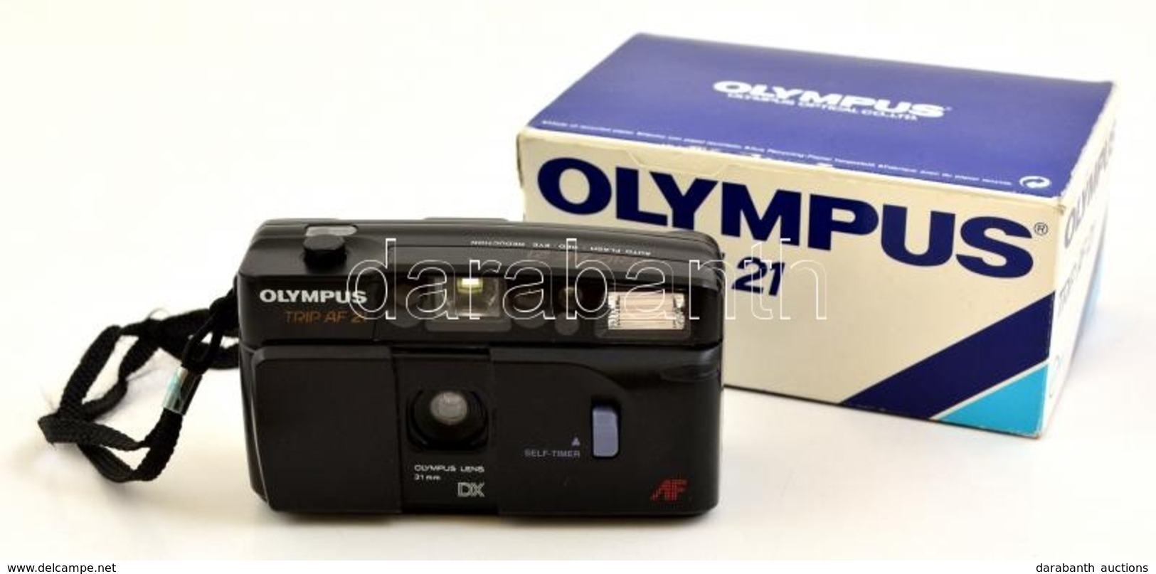 Olympus TRIP AF 21 Automata Filmes Fényképez?gép, Eredeti Dobozában, Leírással, Jó állapotban - Cámaras Fotográficas