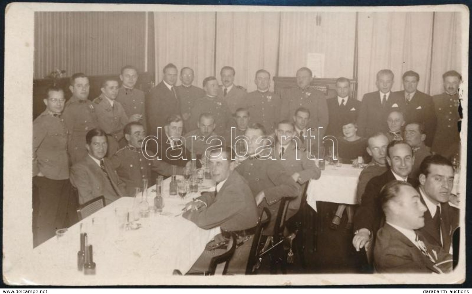 1936 A Ludovika 1921-ben Végzett Hallgatóinak 16 éves Találkozója, Fotó, Hátulján Feliratozva, - Autres & Non Classés
