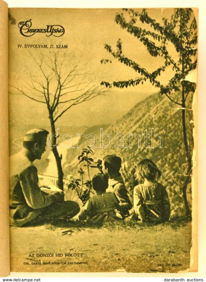 1916 Érdekes Újság, Szerkeszti Kabos Ede, IV. évfolyam II. Félév. Sok Fényképpel Illusztrálva. Kiadói Festett Vászonköté - Sin Clasificación