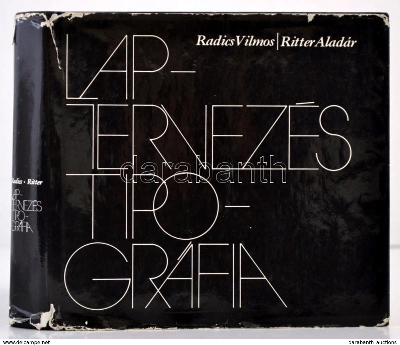 Radics Vilmos-Ritter Aladár: Laptervezés, Tipográfia. Bp.,1975, Athenaeum. Kiadói Egészvászon-kötés, Kiadói Szakadt Papí - Unclassified