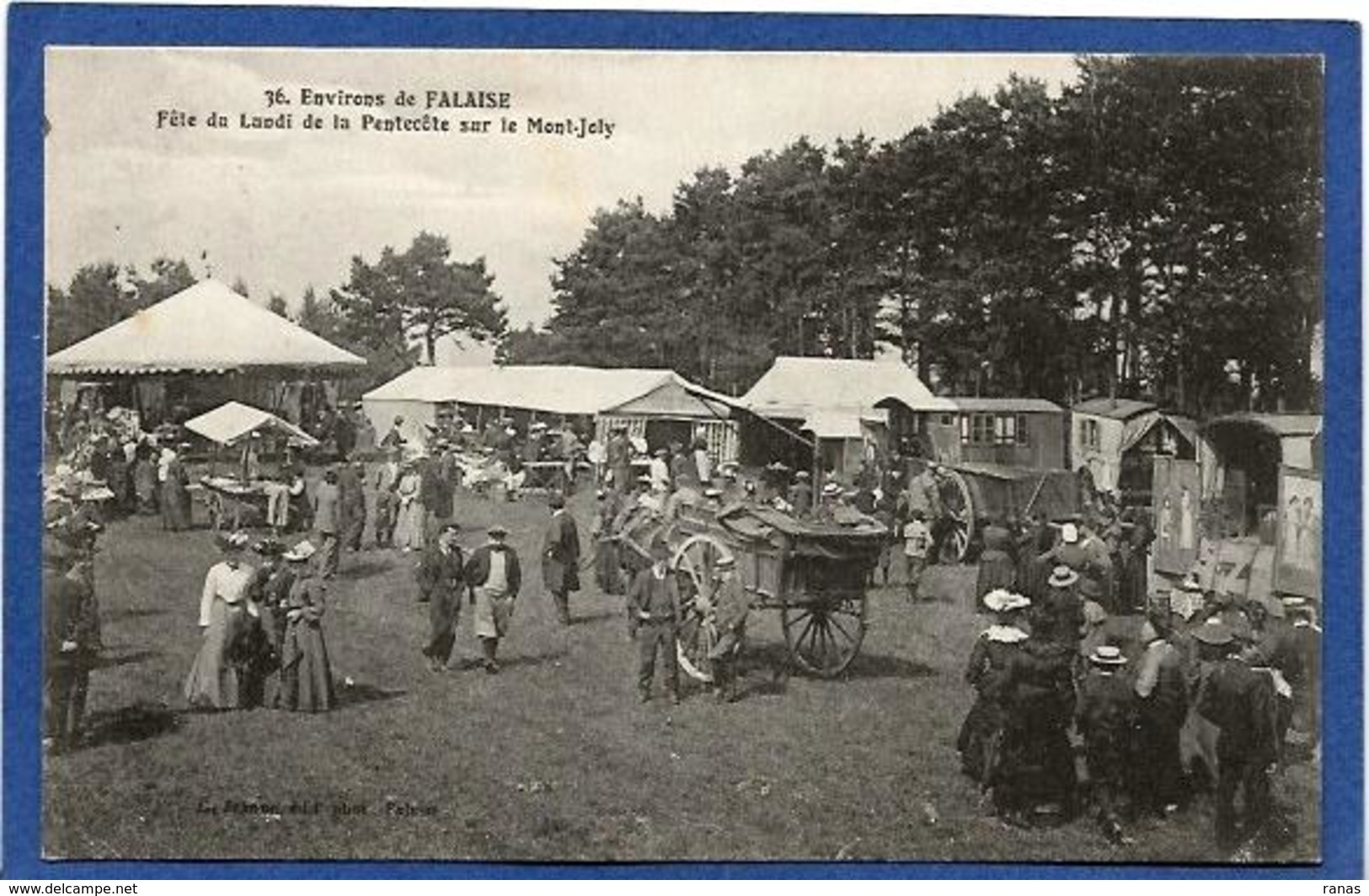 CPA Manège Fête Foraine Falaise écrite - Falaise