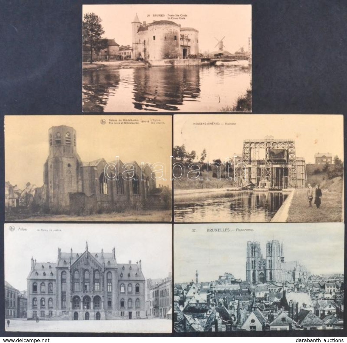 ** * 126 Db RÉGI Belga Városképes Lap / 126 Pre-1945 Belgian Town-view Postcards - Unclassified