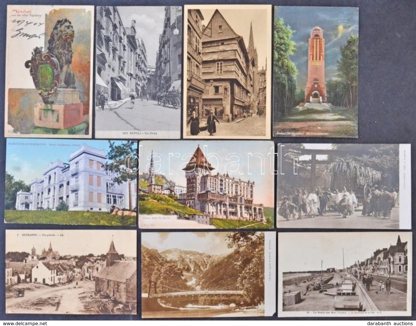** * 79 Db RÉGI Külföldi Városképes Lap, Közte Leporello Album / 79 Pre-1945 Worldwide Town View Postcards With Leporell - Unclassified